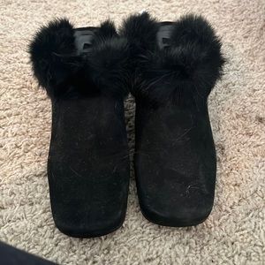 Art Effects Suede Mules Heels Shoes - New!